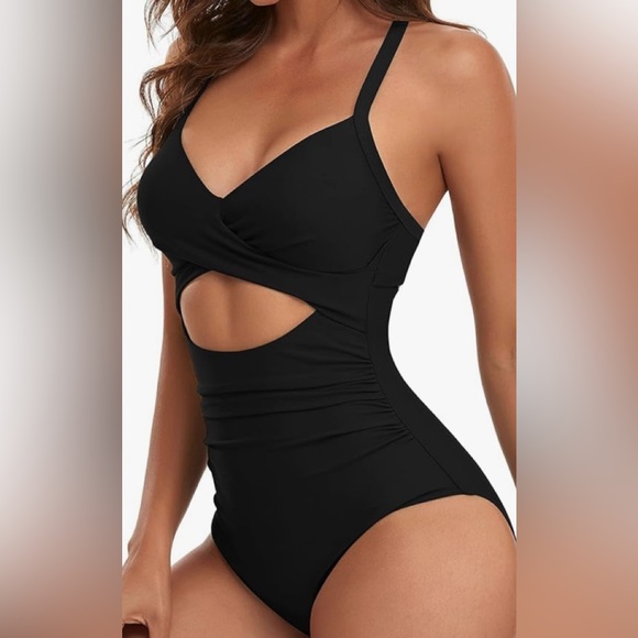 ๐ EOMENIE TUMMY CONTROL BLACK BATHING SUIT(L) - Picture 4 of 8